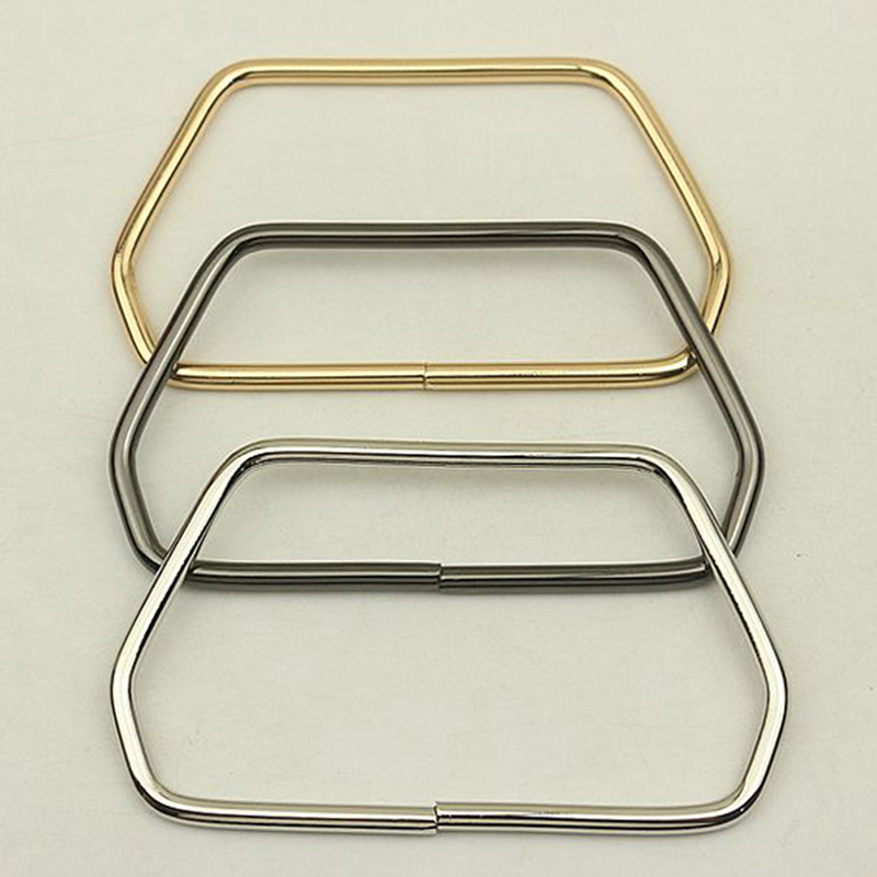 Luxury Bags With Silver Hardware - 11.7CM Hexagonal Trapezoid Metal Handle For