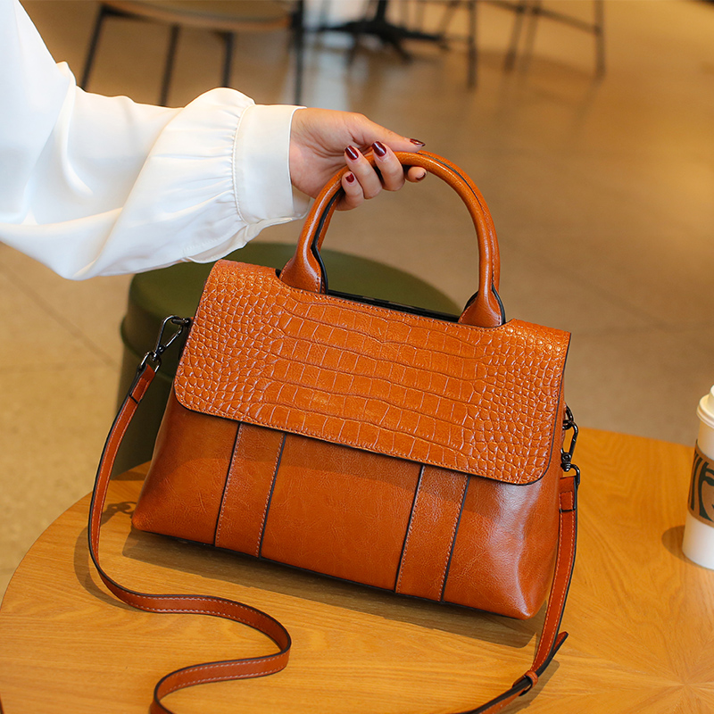 Luxury Bags On Sale - Women's Cow Real Leather Crossbody Bag