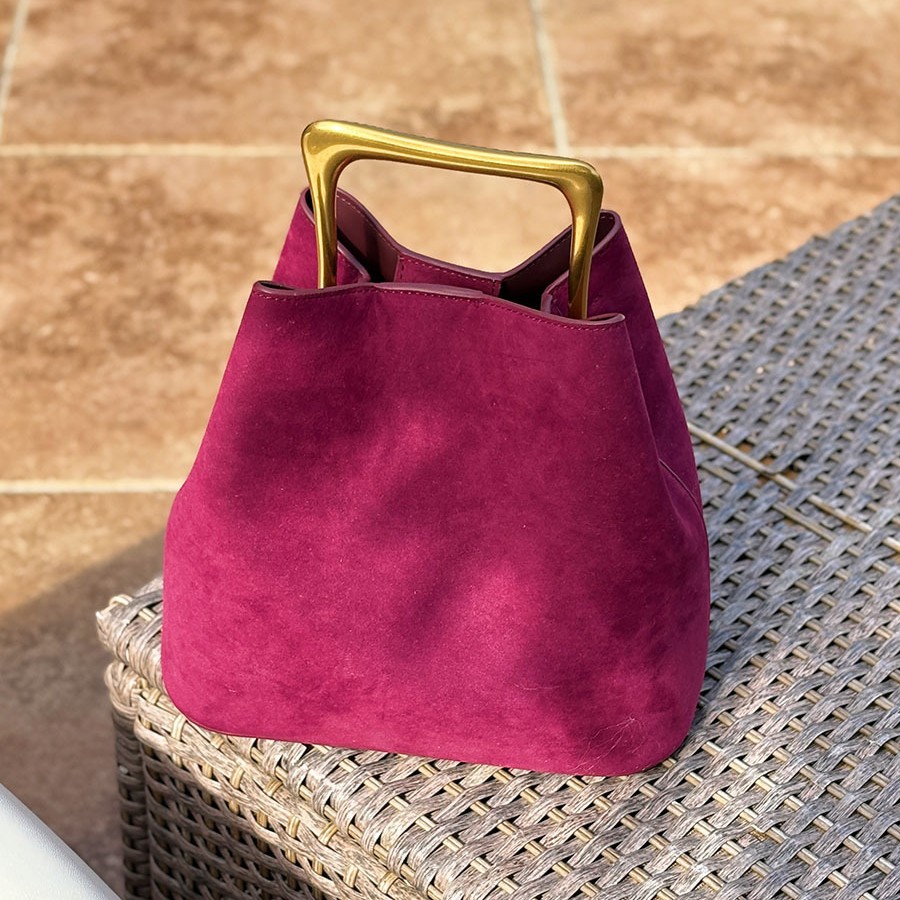 Bucket Bag Suede - Genuine Suede Leather Women Shoulder Crossbody