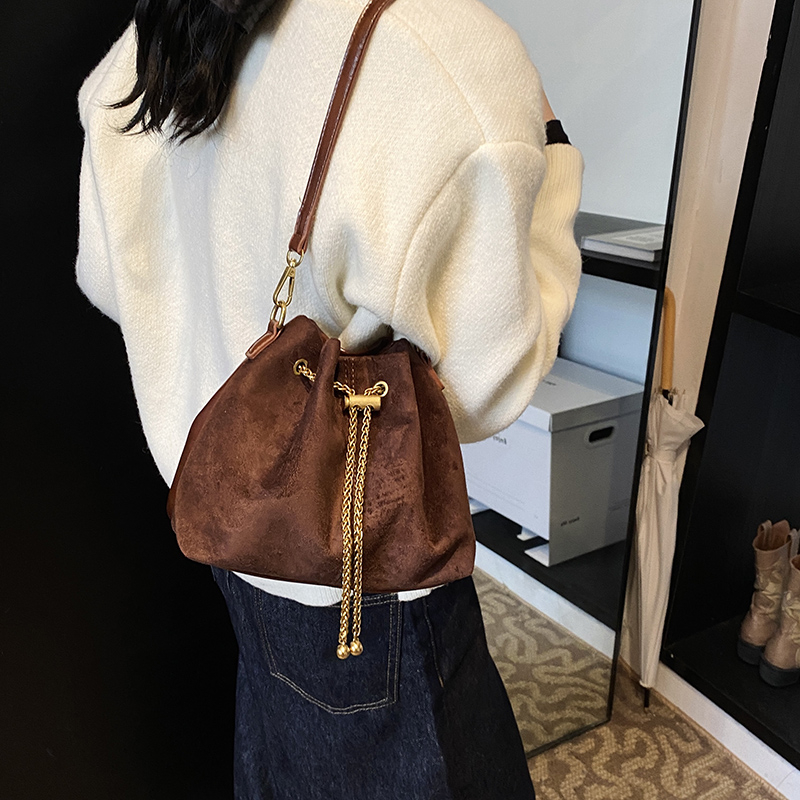Bucket Bag Suede - Soft Commuting Crossbody Bags Faux Suede