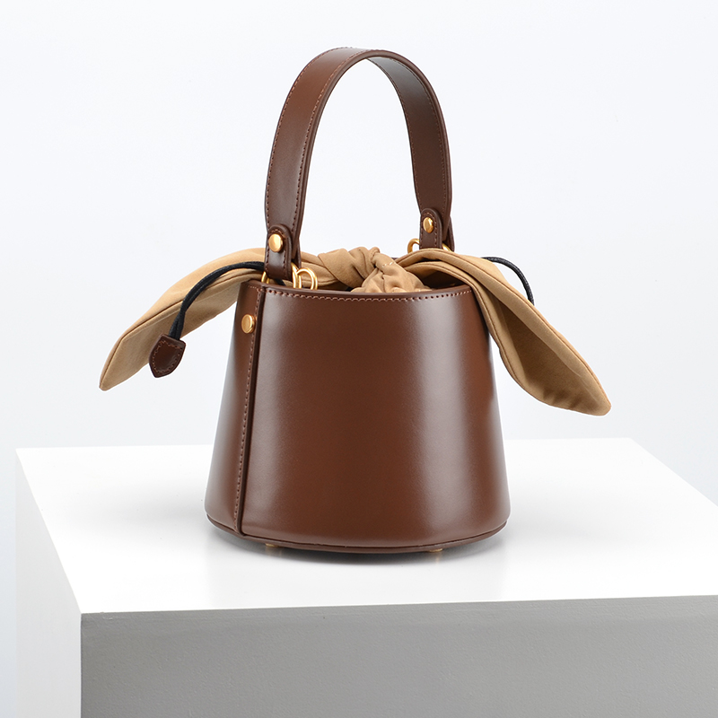 Bucket Bag Suede - Rabbit Ears Versatile Bucket Bag Genuine