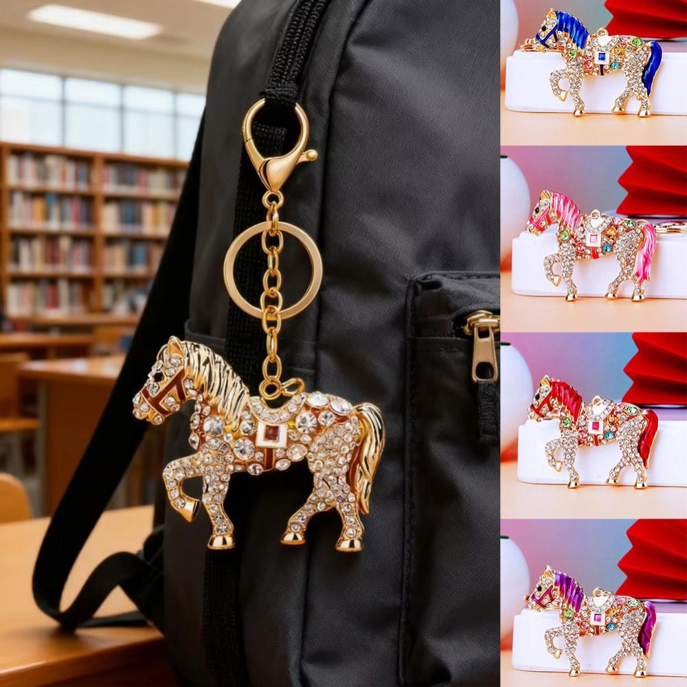 Luxury Bags Yellow - Luxury Metal Horse Key Chain Colorful