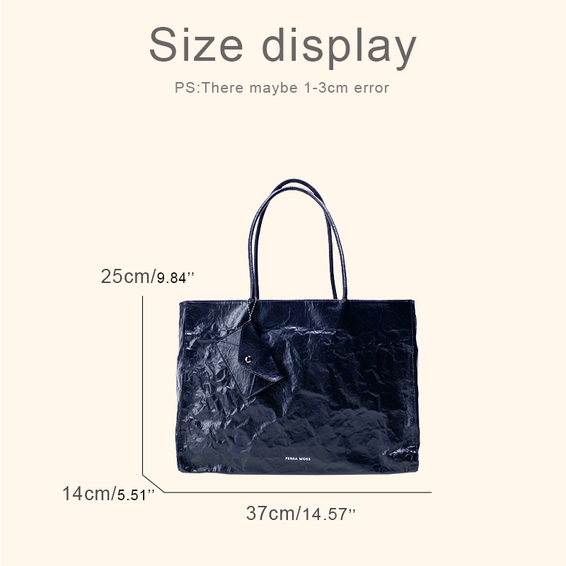 Korean Casual Kraft Paper Tote - Luxury Bags On Sale 评论和价格