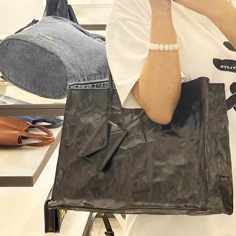 Korean Casual Kraft Paper Tote - Luxury Bags On Sale 评论和价格