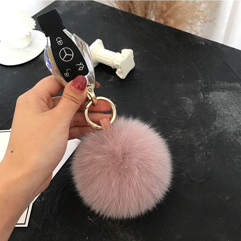 2024 Fluffy Real Fox Fur Ball  - Luxury Bags Yellow 评论和价格