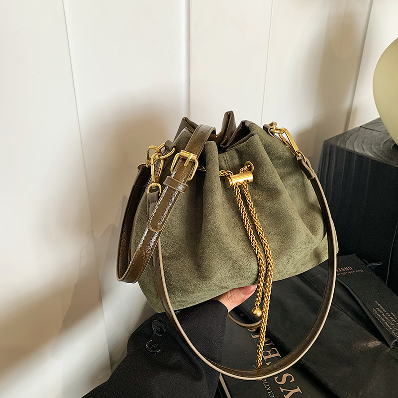 Soft Commuting Crossbody Bags  - Bucket Bag Suede 评论和价格
