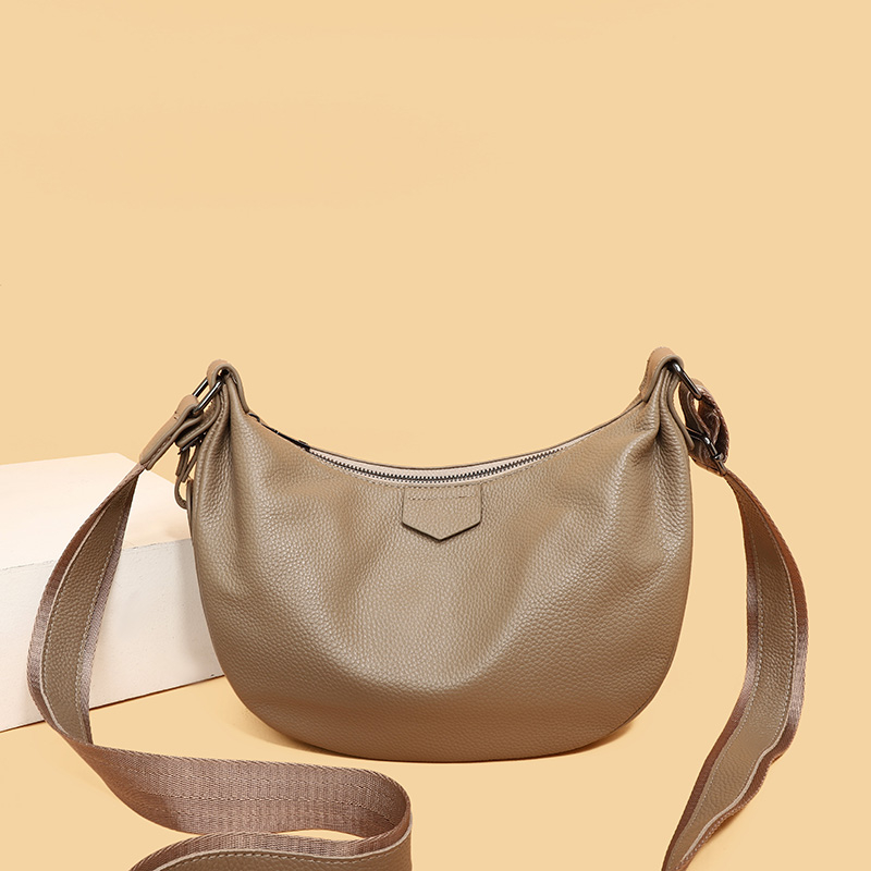 New Women Bags 100% Genuine Le - Half Moon Bag Suede 评论和价格