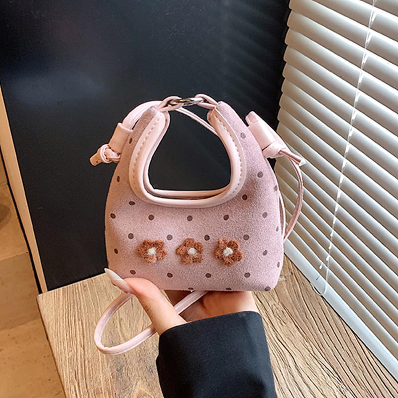 Autumn Winter Sweet Flower Min - Half Moon Bag Suede 评论和价格