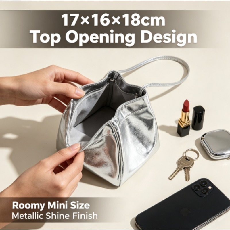 New Mirror‑Finish Bucket Bag,  - Bucket Bag Suede 评论和价格