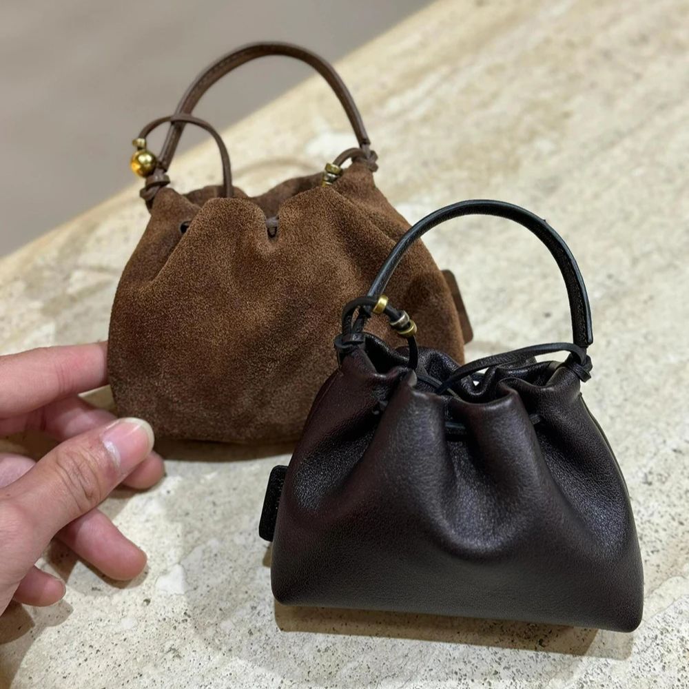 Chinese Retro Mini Crossbody B - Bucket Bag Suede 评论和价格