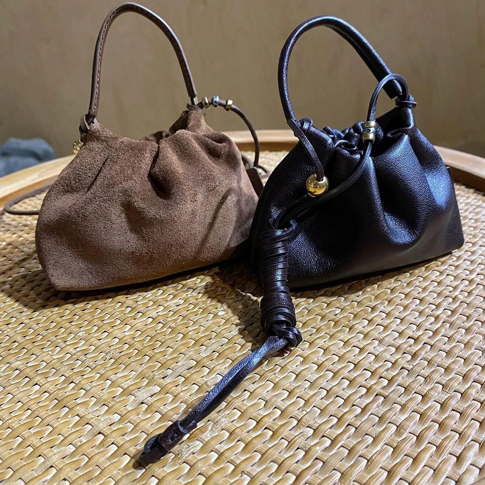 Chinese Retro Mini Crossbody B - Bucket Bag Suede 评论和价格