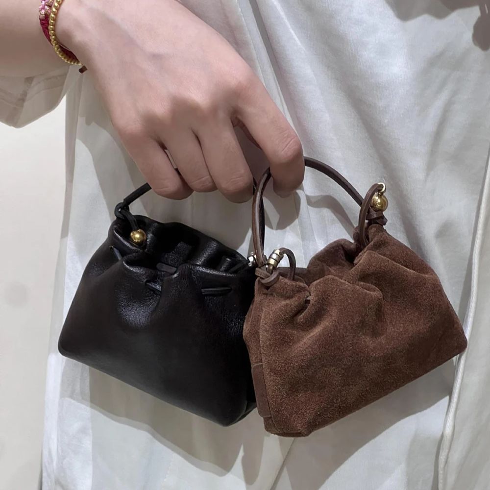 Chinese Retro Mini Crossbody B - Bucket Bag Suede 评论和价格