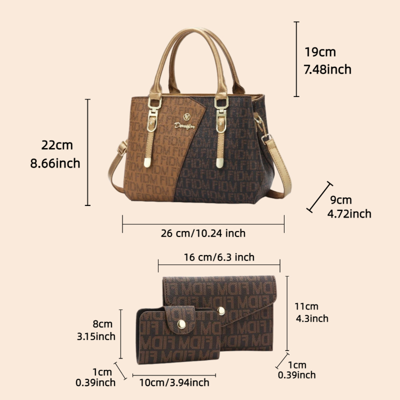 3-piece women's bag set, luxur - Luxury Bags For You 评论和价格