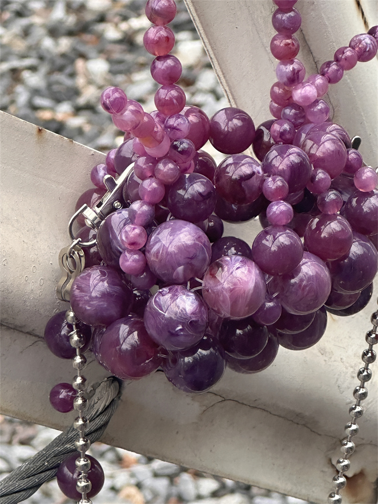 Girls Mini Purple Beaded  Clut - Luxury Bags Girls 评论和价格