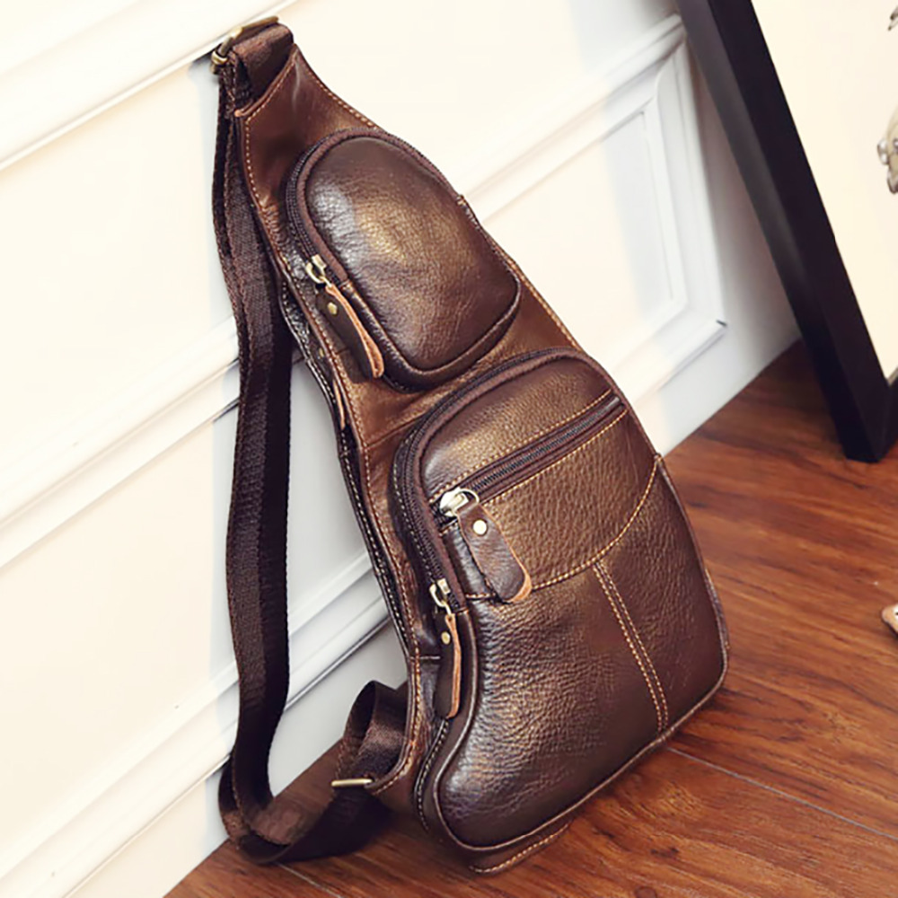 High Quality Men Genuine Leath - Half Moon Bag Suede 评论和价格