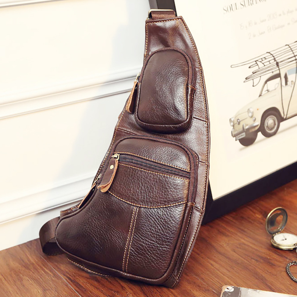 High Quality Men Genuine Leath - Half Moon Bag Suede 评论和价格