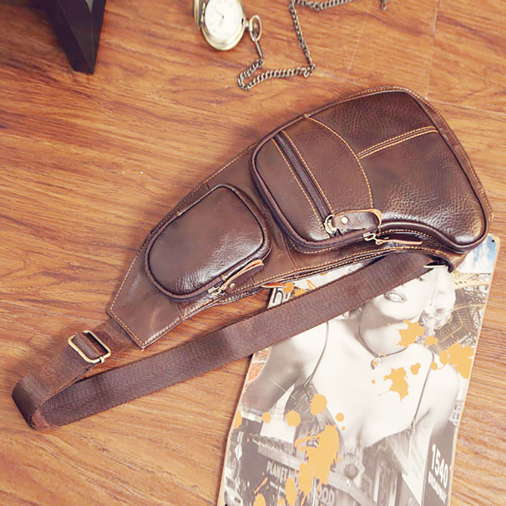 High Quality Men Genuine Leath - Half Moon Bag Suede 评论和价格