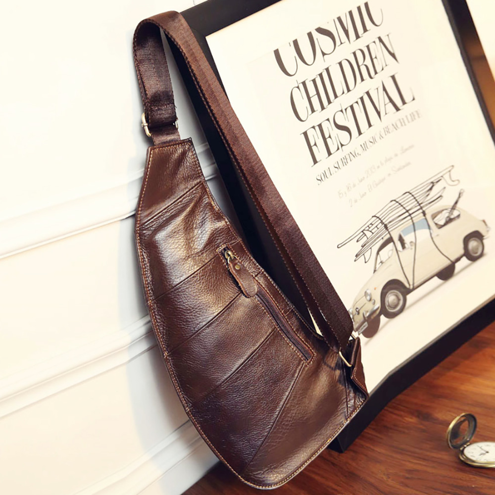 High Quality Men Genuine Leath - Half Moon Bag Suede 评论和价格