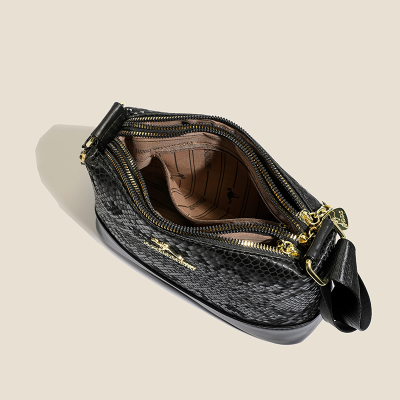 Snake Patterned Shoulder Bag W - Luxury Bags Girls 评论和价格