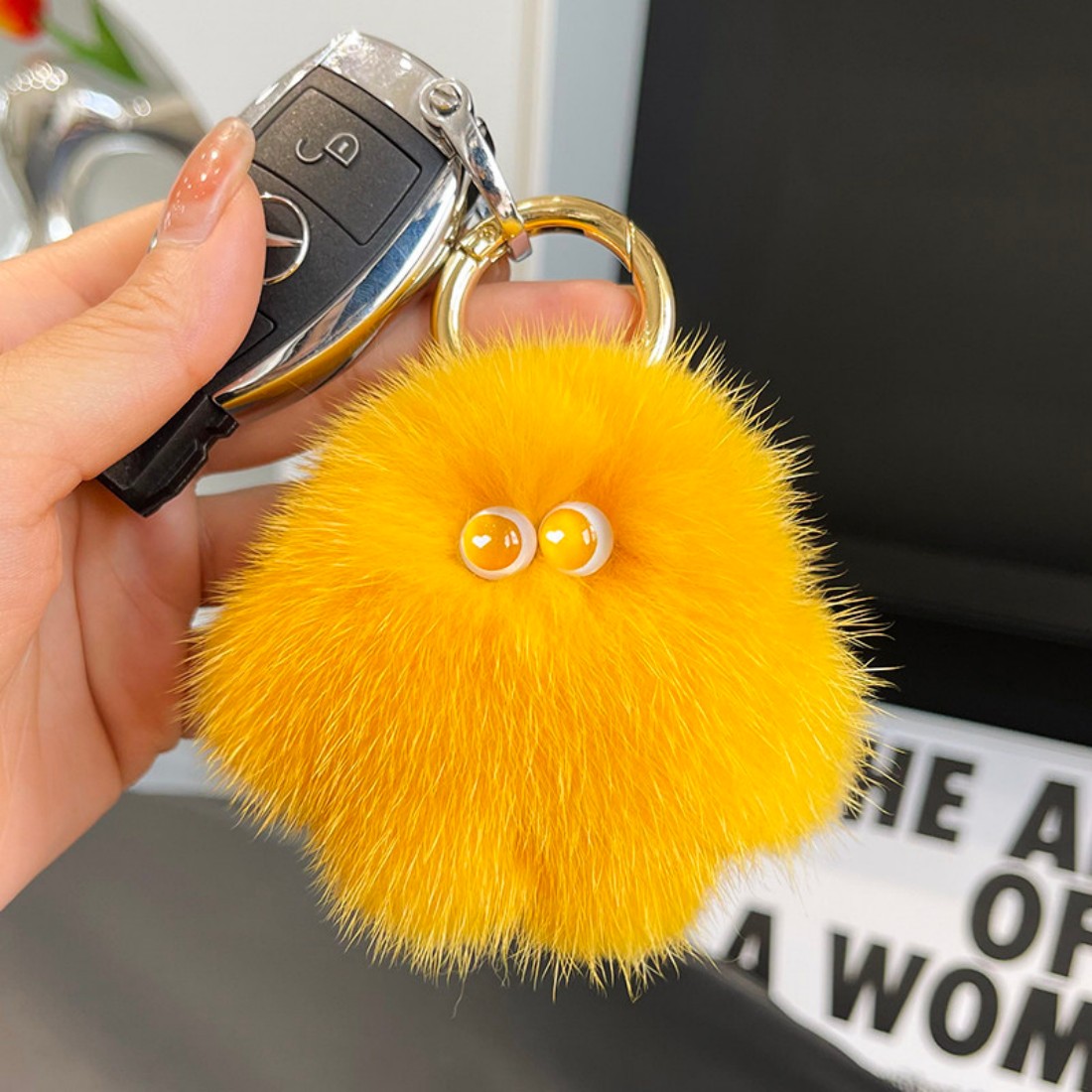 Luxury 8Cm Fluffy Real Mink Fu - Luxury Bags Yellow 评论和价格