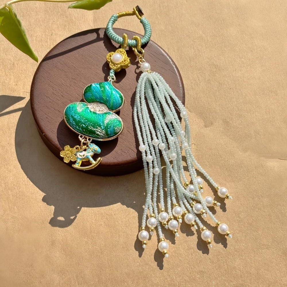 Luxury Brocade Gourd Pendant B - Luxury Bags Yellow 评论和价格