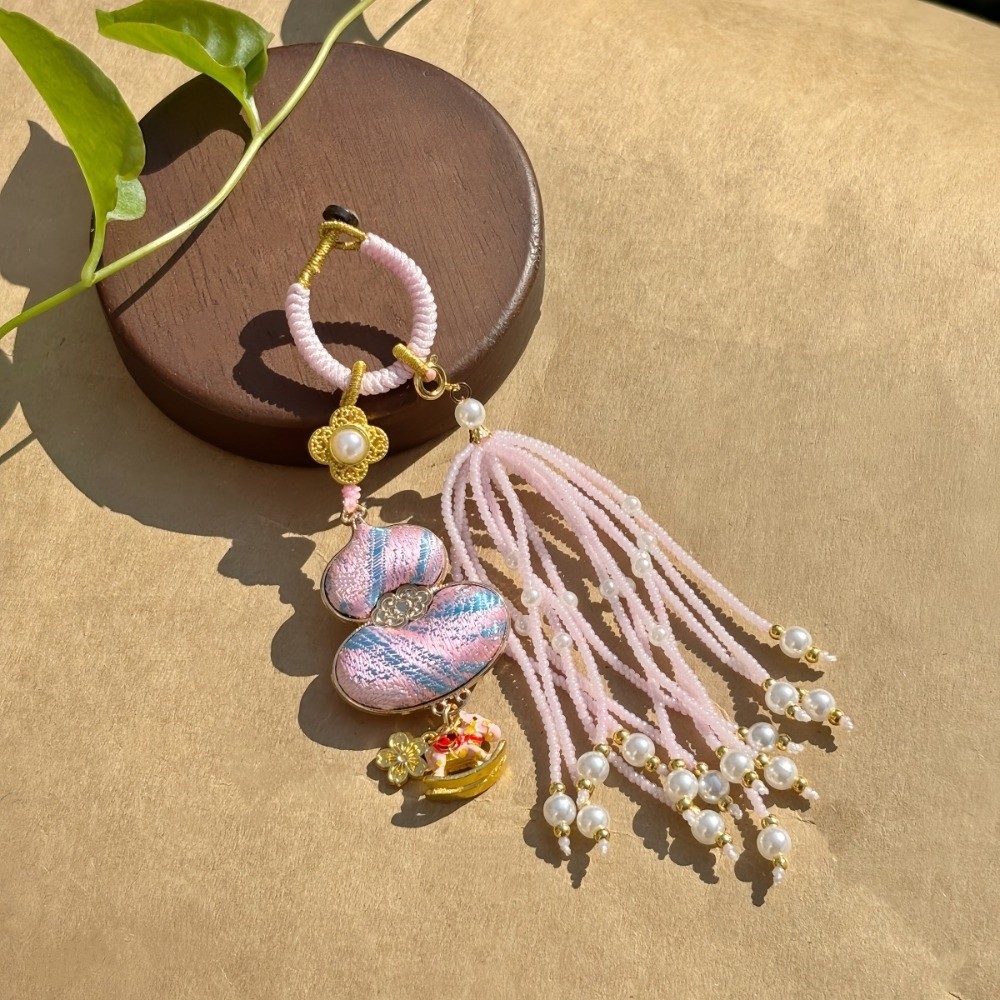Luxury Brocade Gourd Pendant B - Luxury Bags Yellow 评论和价格