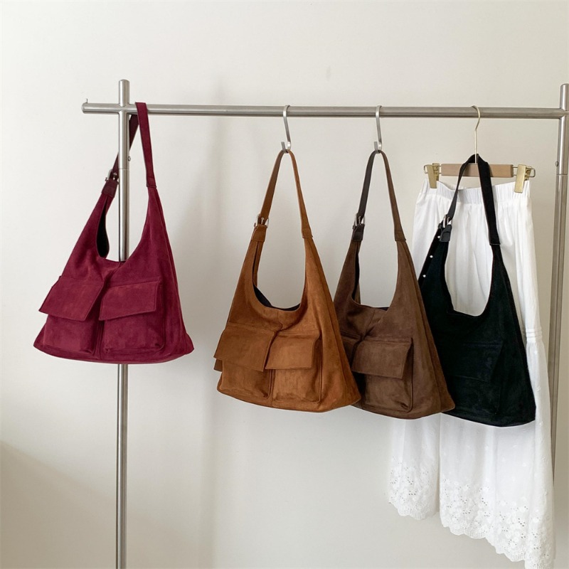 New Frosted Faux Suede Tote Ba - Bucket Bag Suede 评论和价格