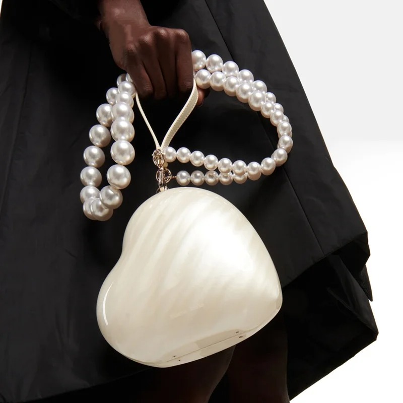 Fashion Acrylic Hearts Evening - Luxury Bags Girls 评论和价格