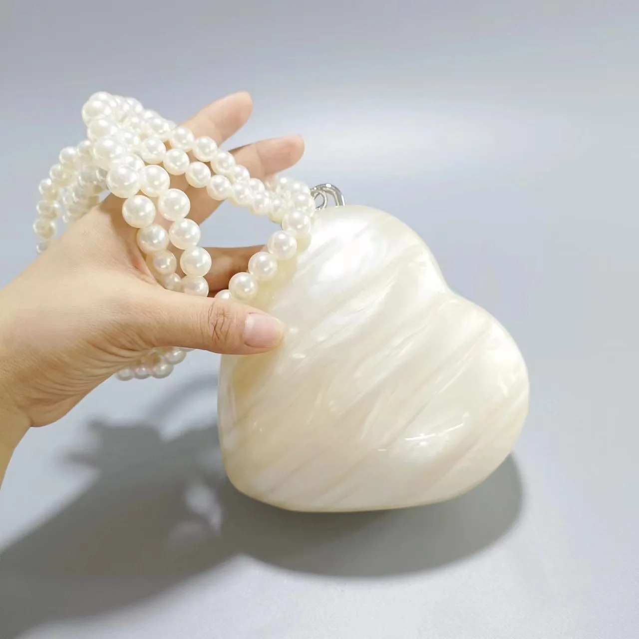 Fashion Acrylic Hearts Evening - Luxury Bags Girls 评论和价格