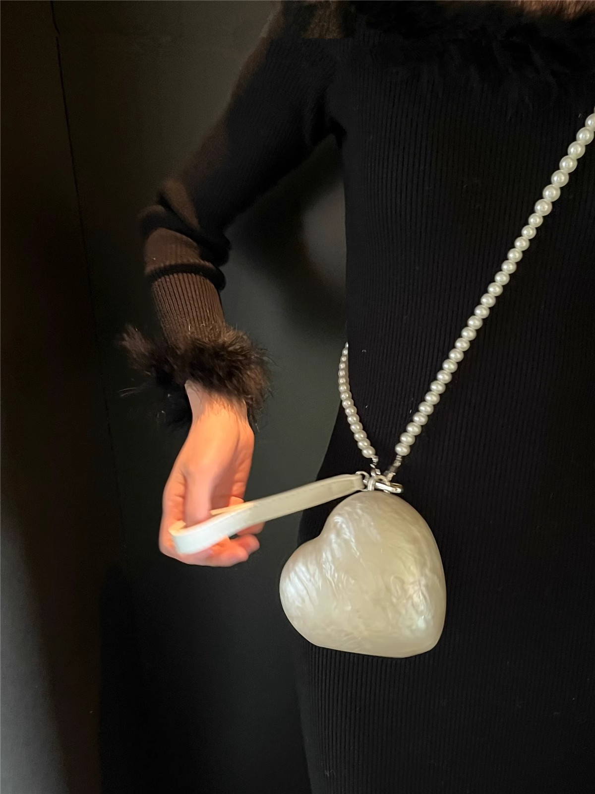 Fashion Acrylic Hearts Evening - Luxury Bags Girls 评论和价格