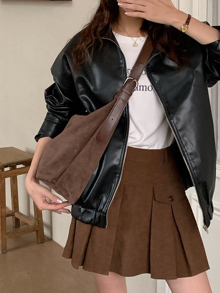 Suede Shoulder Bag for Women 2 - Bucket Bag Suede 评论和价格