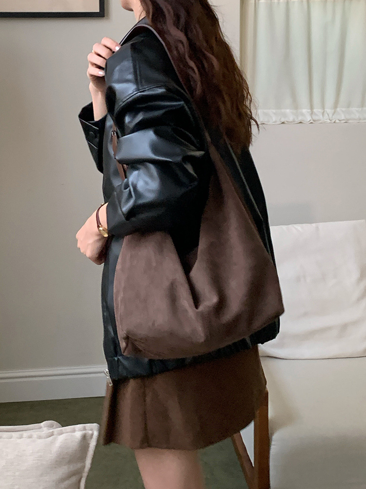 Suede Shoulder Bag for Women 2 - Bucket Bag Suede 评论和价格