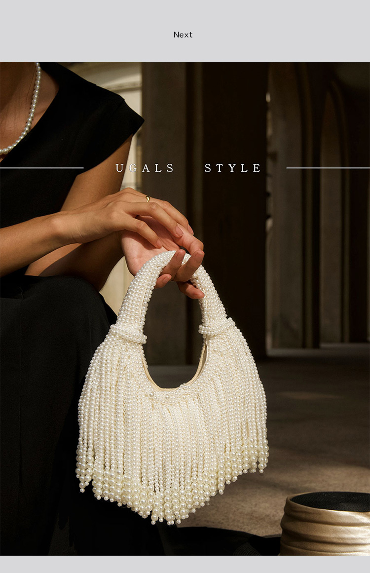 Design Handle Pearl Evening Cl - Luxury Bags On Sale 评论和价格