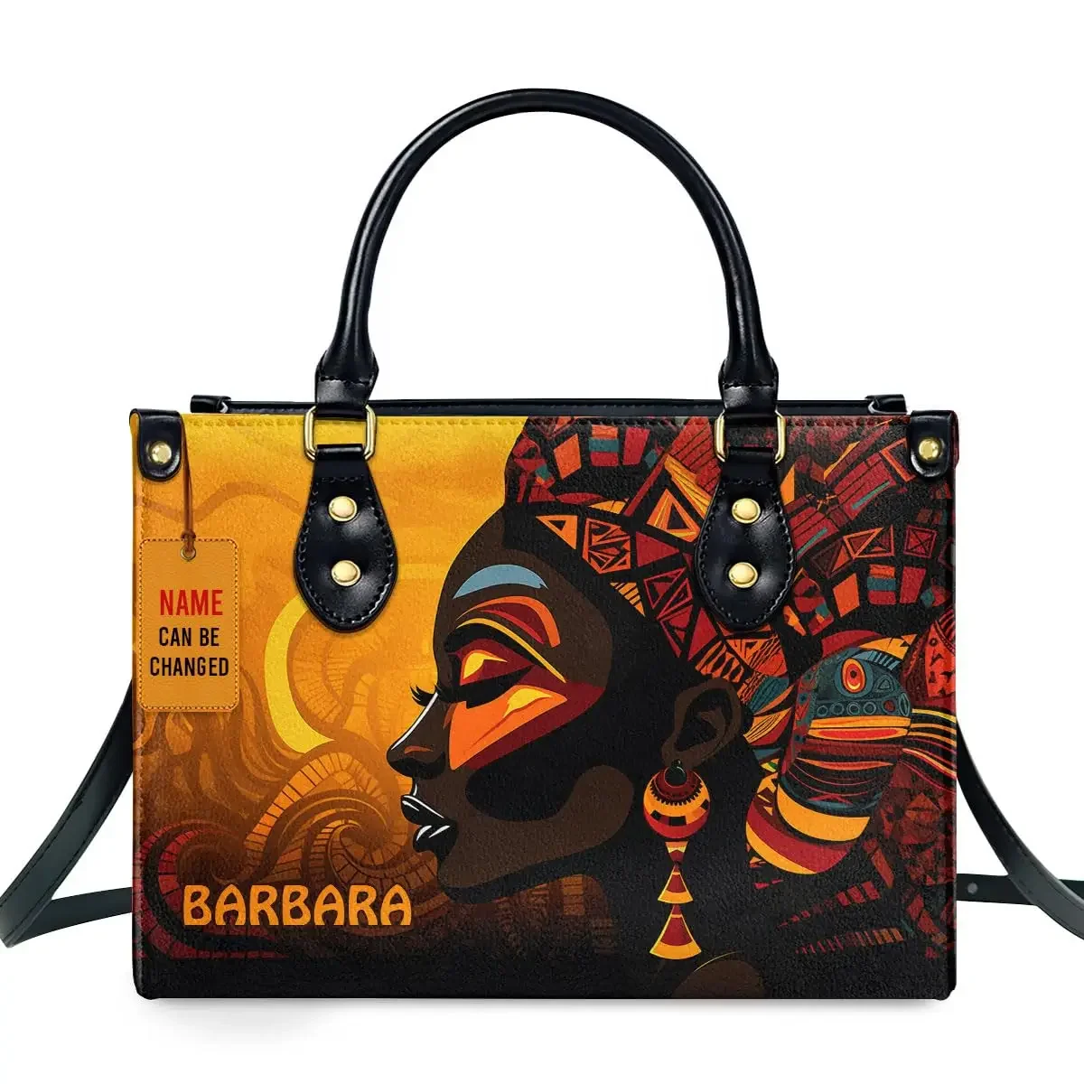 African Girl Print Leather Han - Luxury Bags Girls 评论和价格
