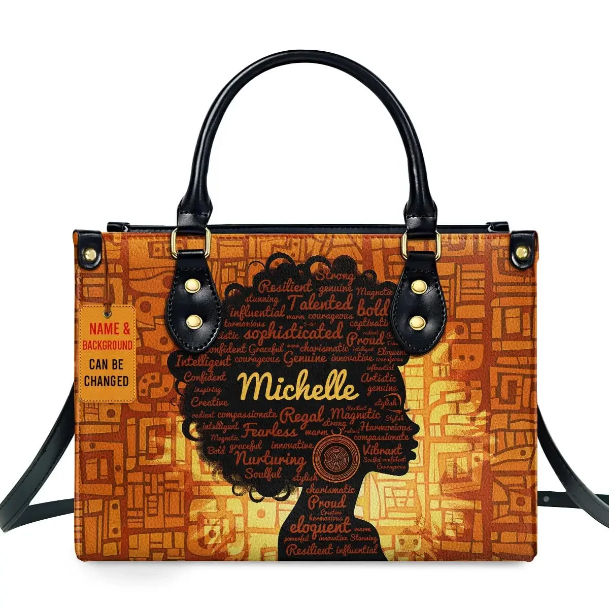 African Girl Print Leather Han - Luxury Bags Girls 评论和价格