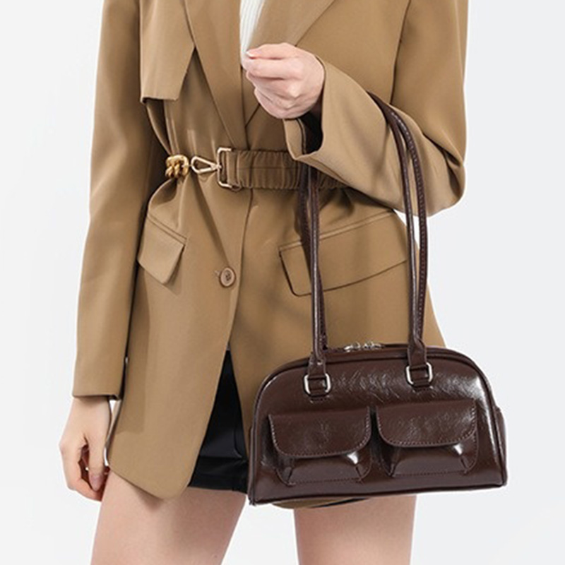 Lady Casual Versatile Solid Sh - Luxury Bags Girls 评论和价格