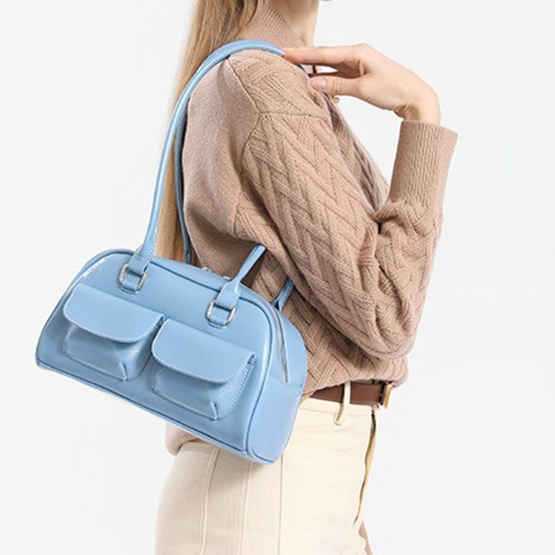 Lady Casual Versatile Solid Sh - Luxury Bags Girls 评论和价格